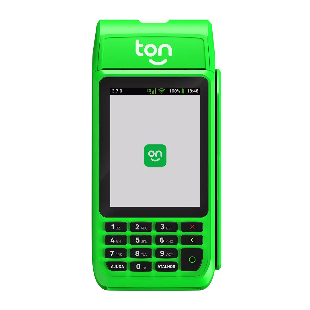 Maquininha TON T3 — com impressora de comprovante